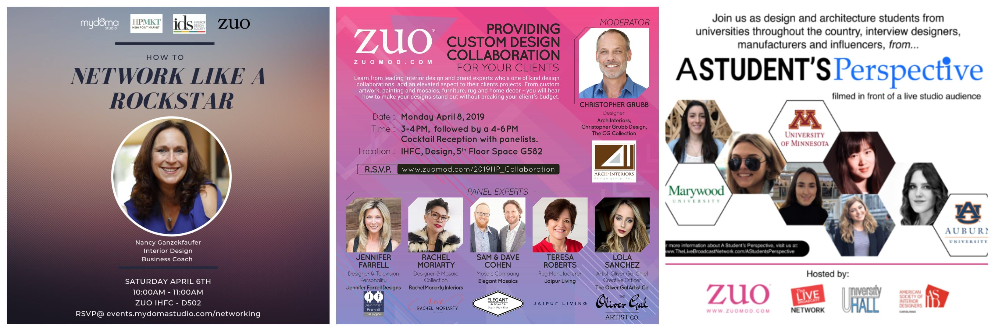 ZUO announces Spring 2019 High Point Market - Marketing andand Event Schedule